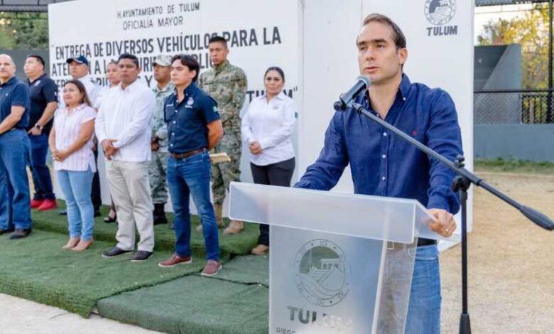 Diego Castañón refuerza servicios públicos en Tulum con nueva flota de vehículos